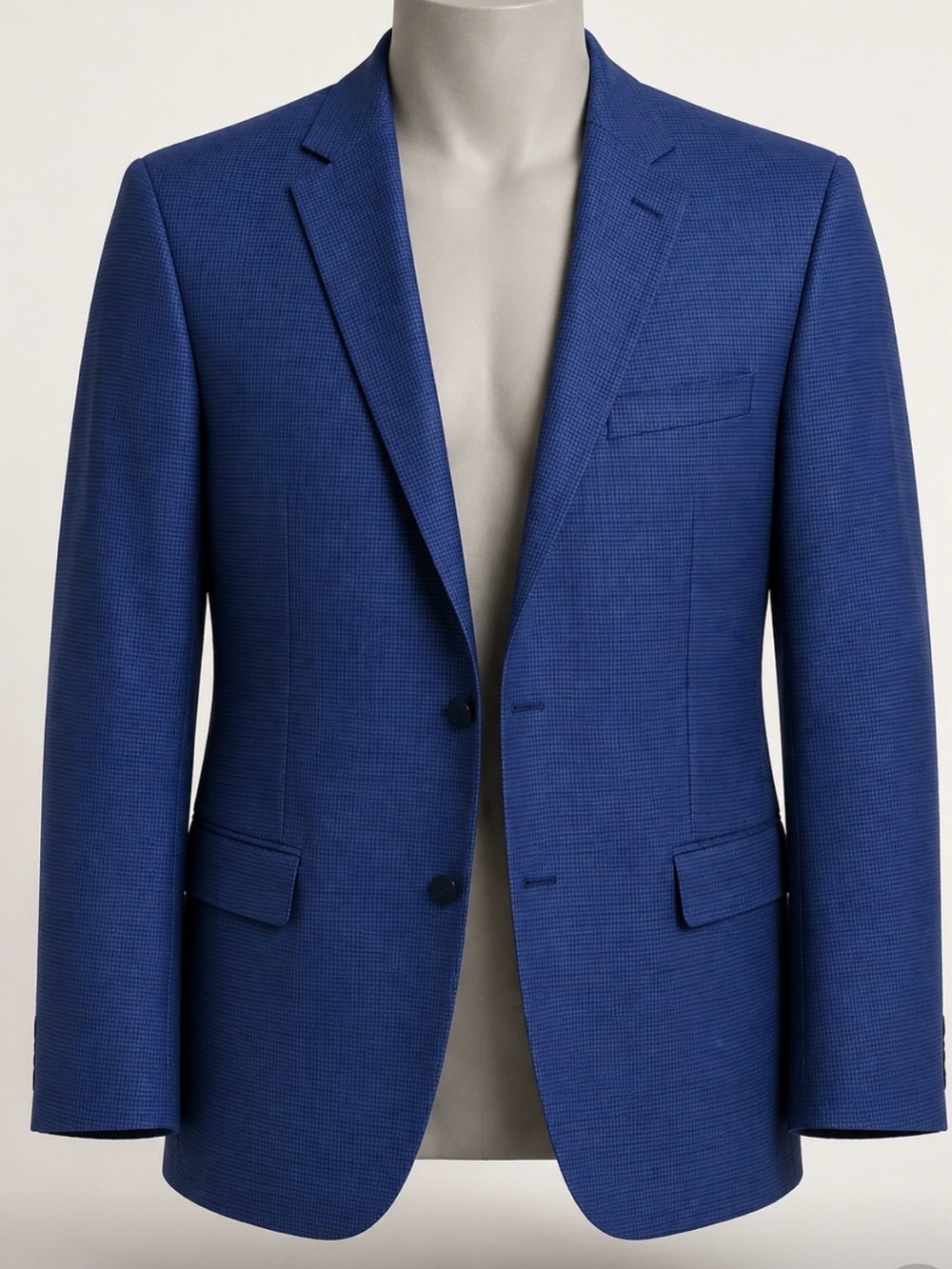 Ralph Lauren Men’s 40R Navy Micro-check Sport Coat Blazer